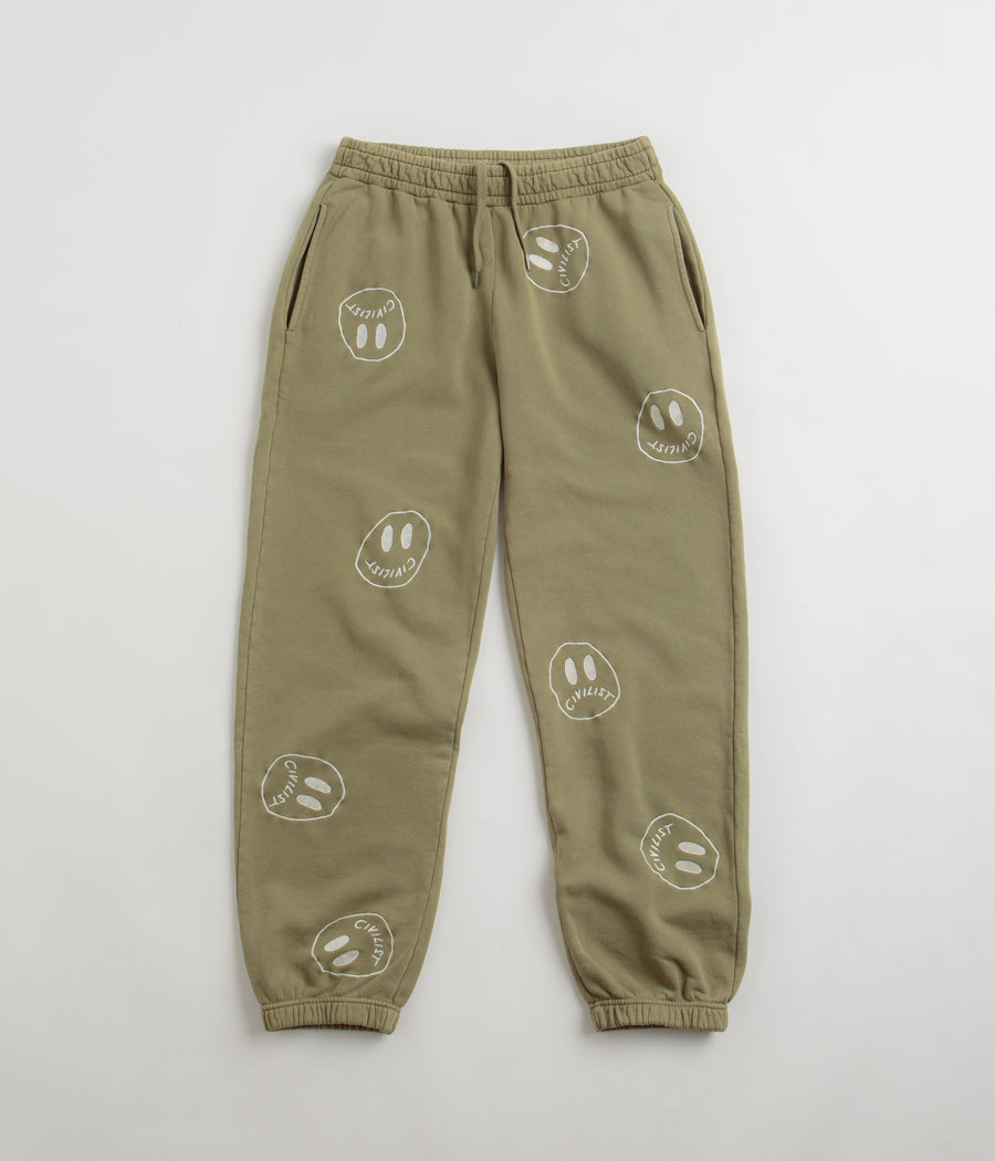 Civilist Allover Smiler Joggers - Olive