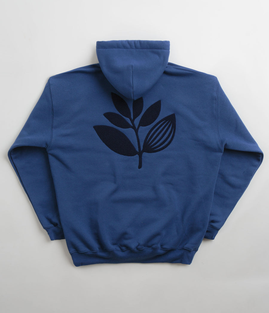 Magenta Terry Plant Hoodie - Ocean Blue