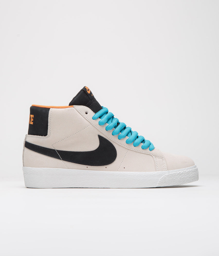 Nike SB Blazer Mid Electric Shoes - Phantom / Black - Monarch - Summit White