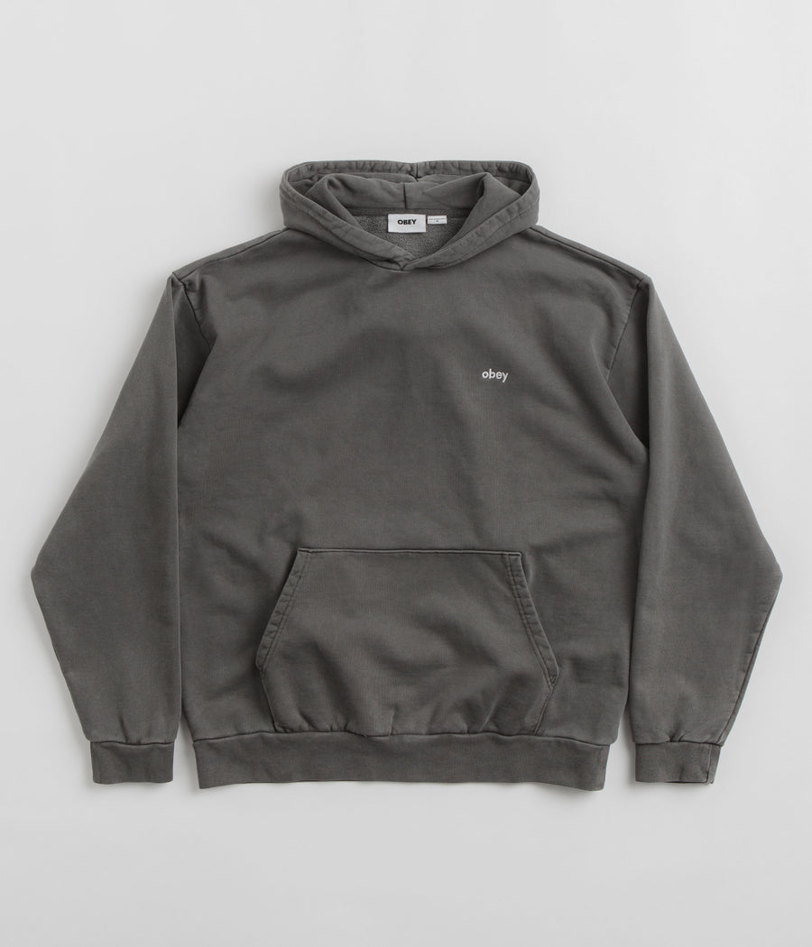 Obey Lowercase Pigment Hoodie - Digital Black