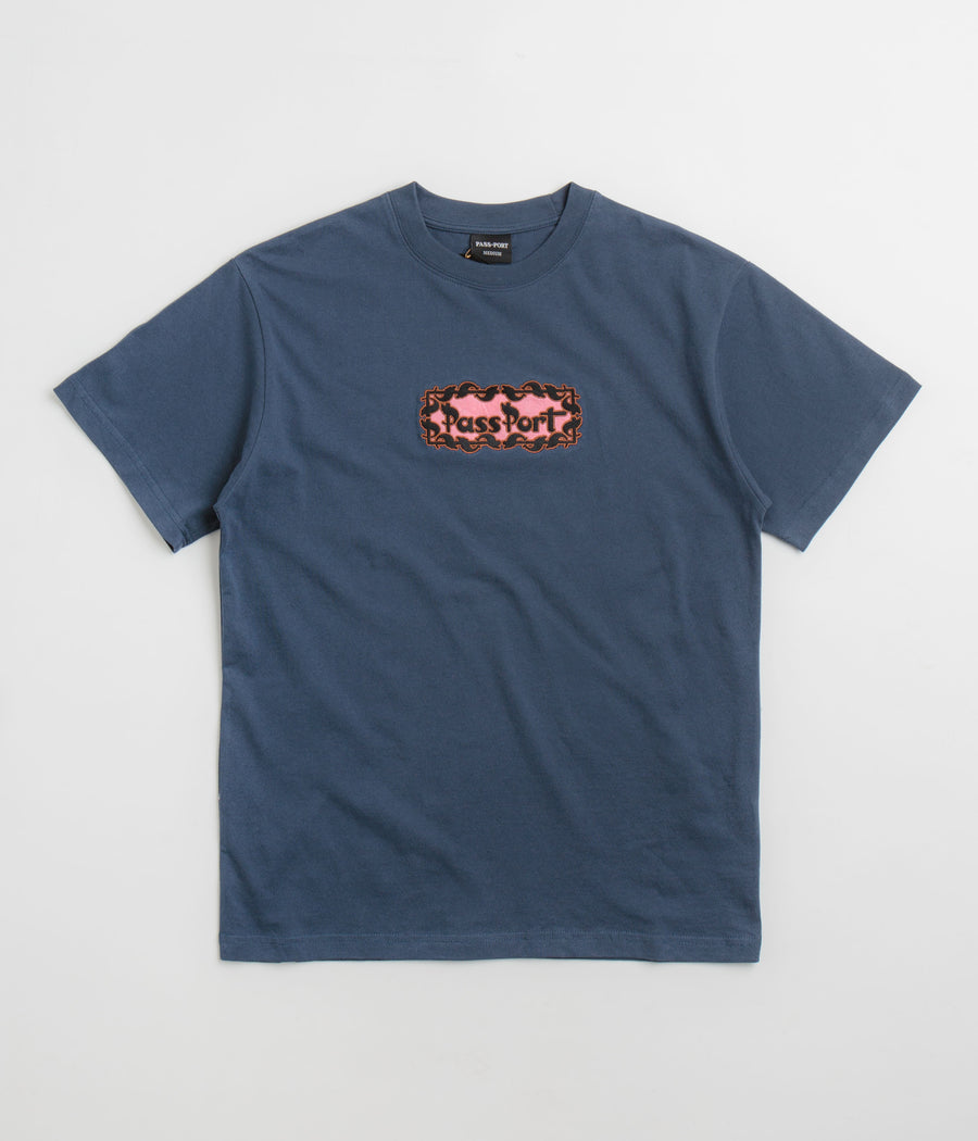 Pass Port Pattoned T-Shirt - Harbour Blue
